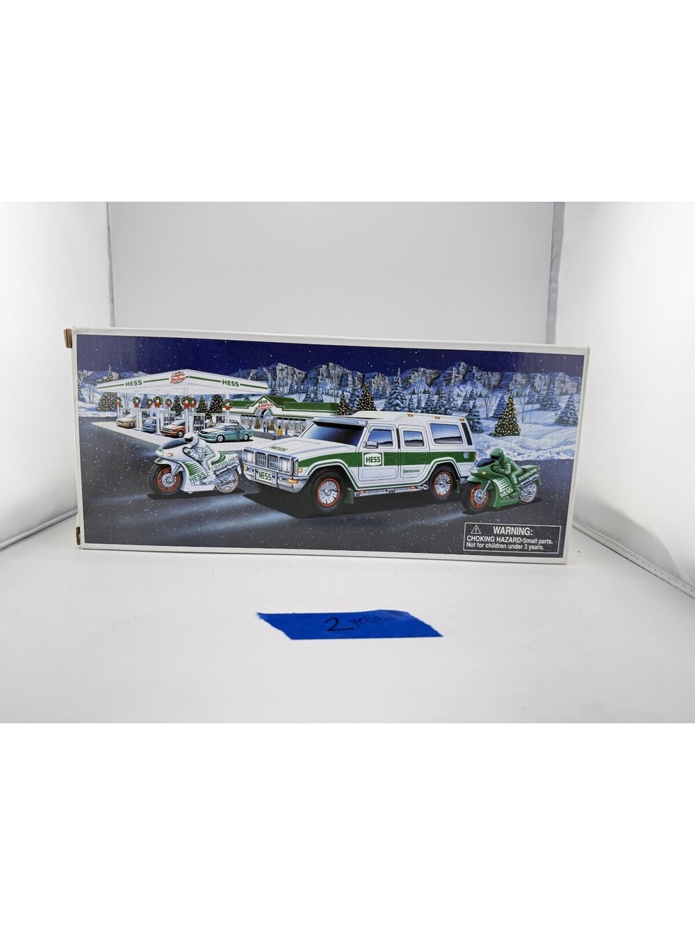 2004 Hess SUV and Motorcycles 40th Anniversary WORKING LIGHTS Yellowed